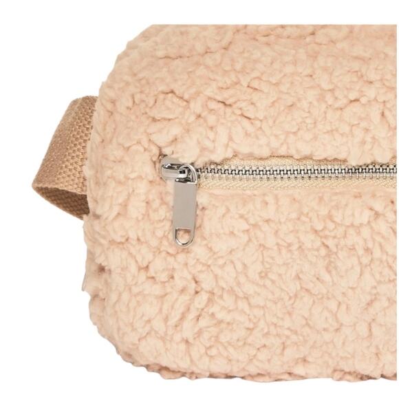 New Wild Fable Teddy Bear Fuzzy Fanny Pack Beige - Picture 4 of 4